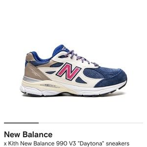 Kith x New Balance 990 V3 "Daytona" sneakers size 8.5 US